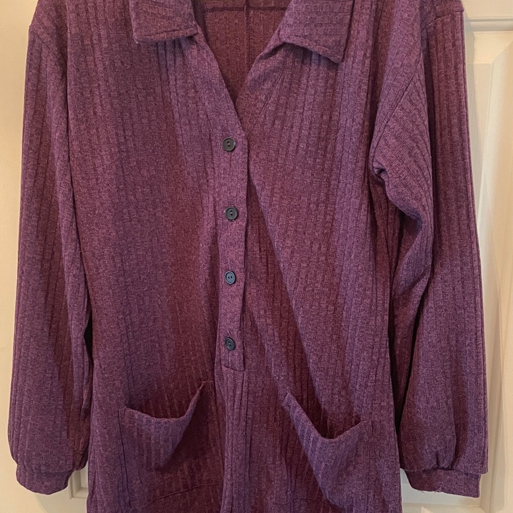 Onia s/p Purple Ribbed knit Long Sleeve Romper - Originally $120